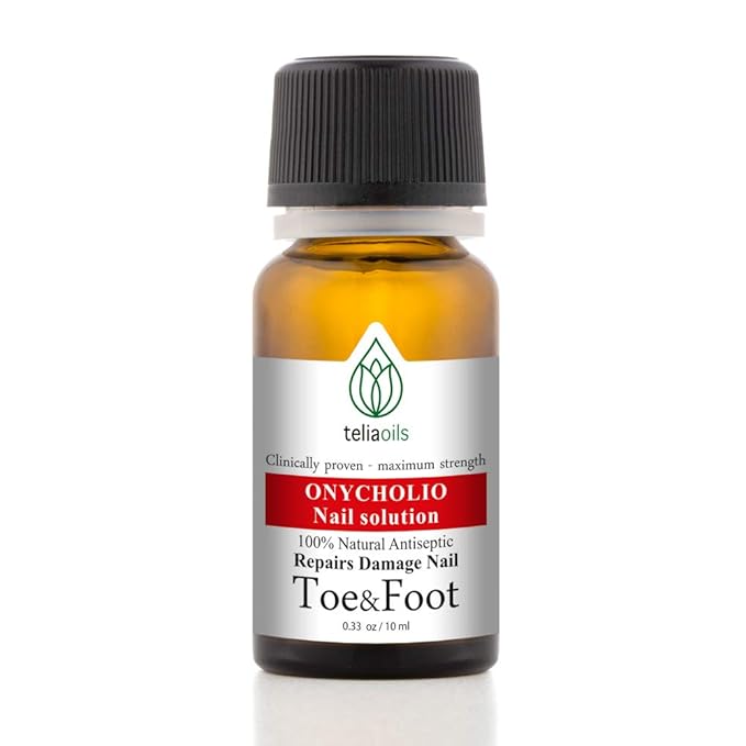 Teliaoils Oregano Healthy Nails Synergy Oil Blend - Maximum Strength Repairing Oil For Toenail Conditions, Discoloration, Yellow Brittle Nails - Natural Solution For Thick, Strong Nails - 0.33 Oz
