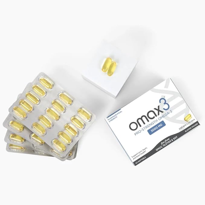 Omax3 Professional Strength Ultra-Pure Omega-3 Fish Oil 1000 mg 60 Softgel
