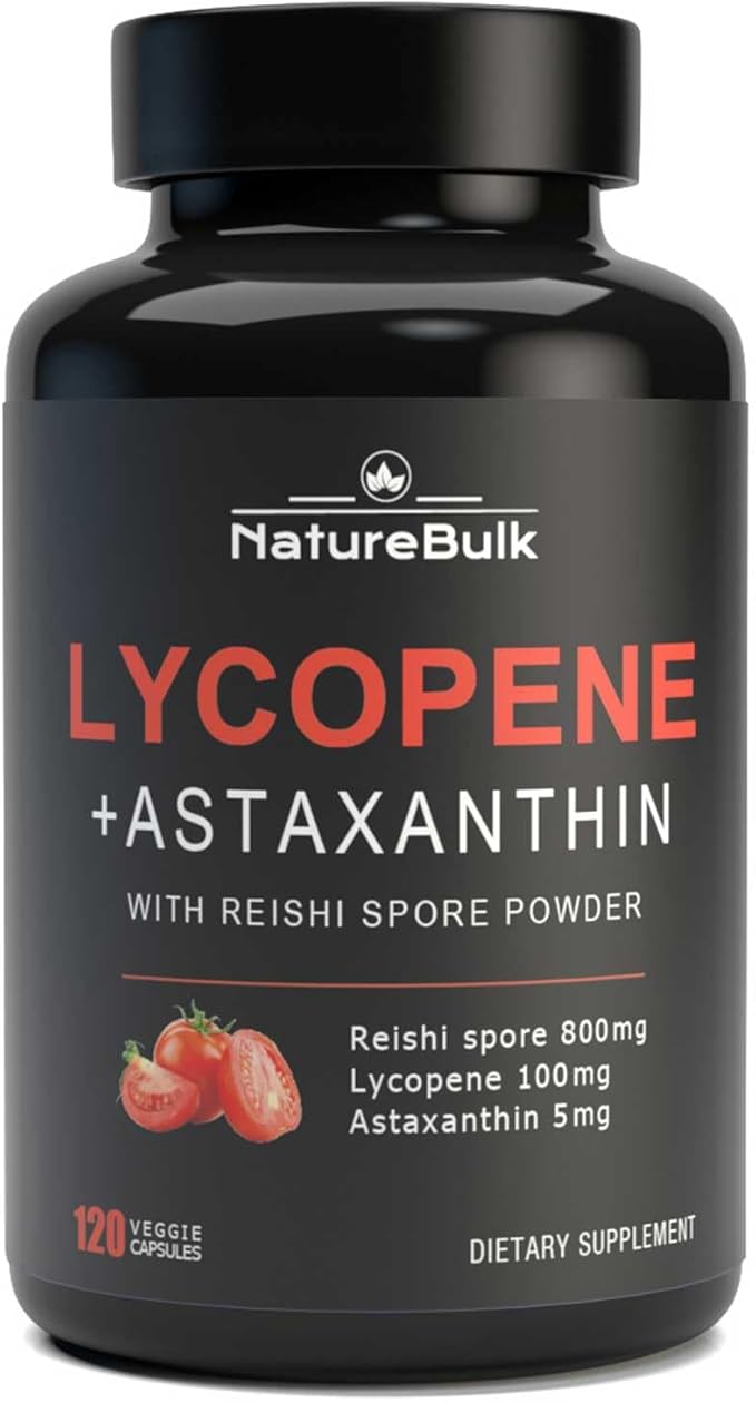 Lycopene 100mg + Astaxanthin 5mg 100% Natural 120 Veggie