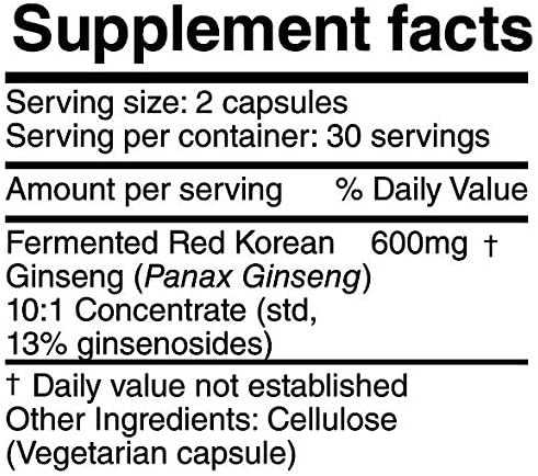 Korean Red Ginseng Fermented 10:1 (13% ginsenosides) 6 Years