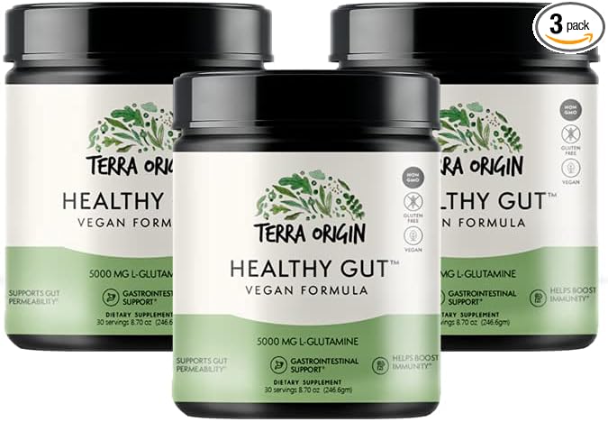 TERRA ORIGIN Healthy Gut Vegan Formula 3-Pack, 90-Servings 90-Servings with