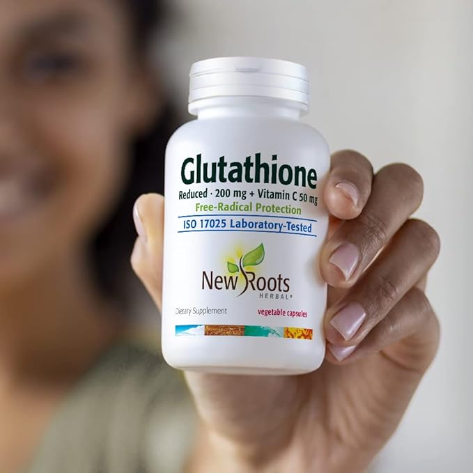 NEW ROOTS HERBAL Glutathione Supplement, 200 (60 Veg