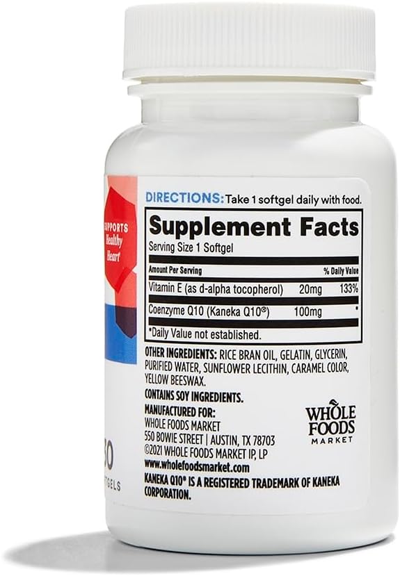 365 by Whole Foods Market, Co Q10 100Mg, 100Mg, 30 30 Softgels