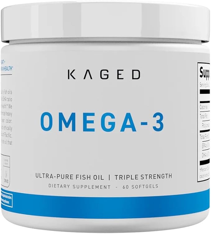 Kaged Omega 3 Fish Oil Supplement 3000mg Omega 3 Fatty 60 Pills
