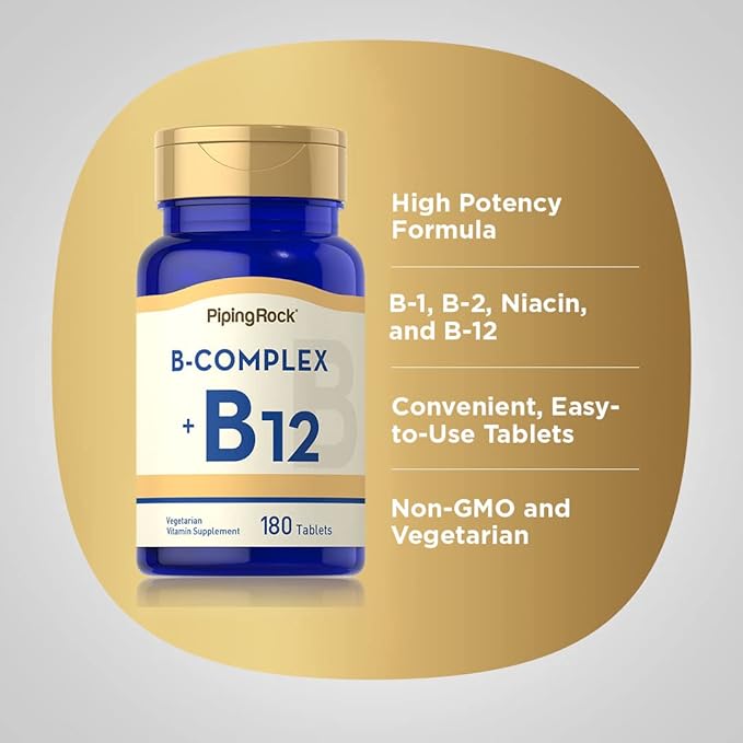 Piping Rock Vitamin B Complex 180 Tablets B12 |