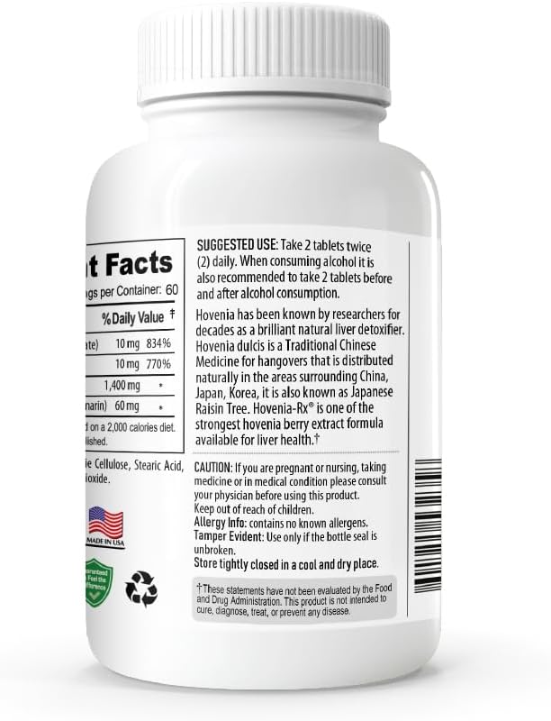 Hovenia-RX Milk Thistle 120 Tablets X 2 Bottles 2 Month
