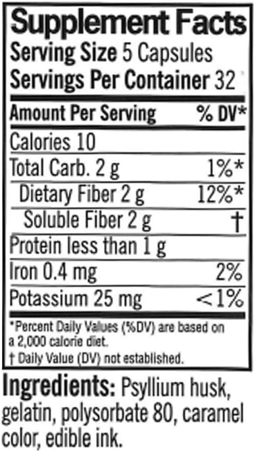 Quality Choice Daily Fiber Capsules 160 Count