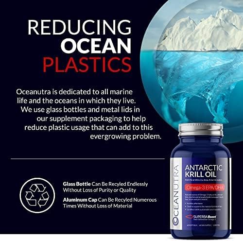 100% Pure Krill Oil 1000mg, Omega 3, Highest 56% Phospholipids,