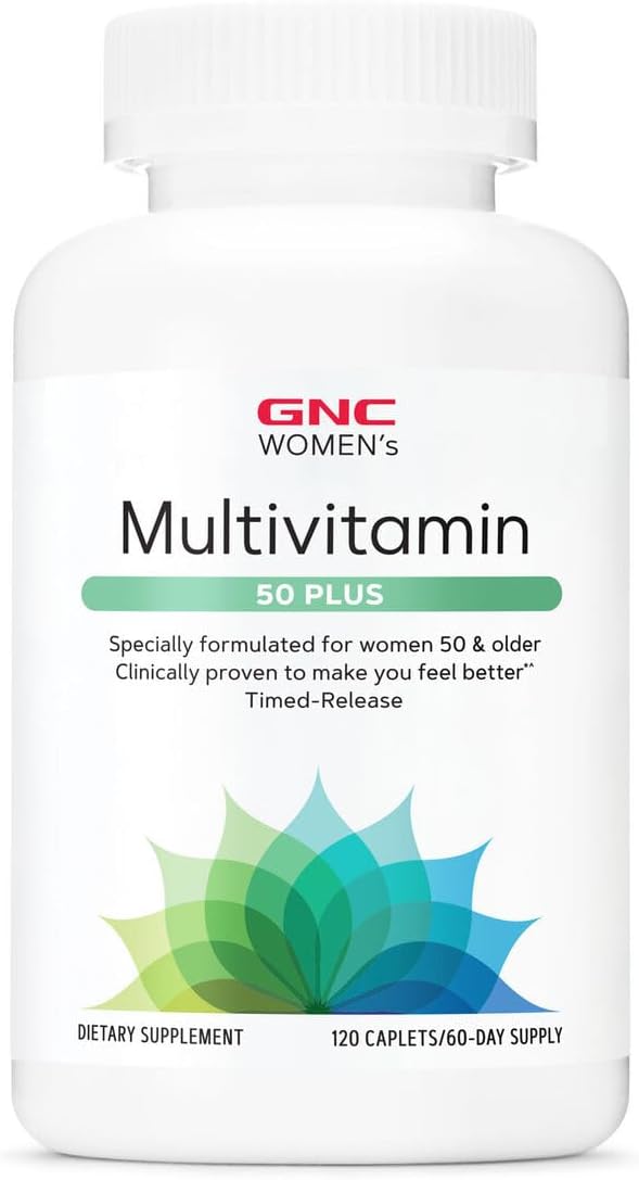 GNC Women's Multivitamin 50 Plus |Supports B12 | 120 Caplets