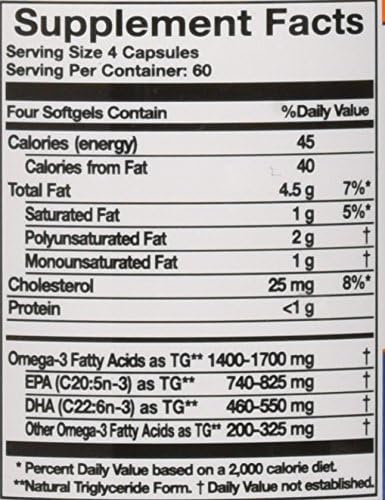 Omega Sufficiency Lemon 240 Capsules