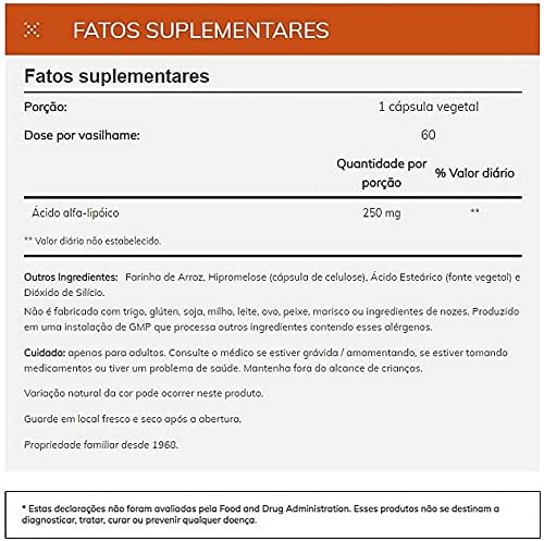 NOW Supplements, Alpha Lipoic Acid 250 120 Veg