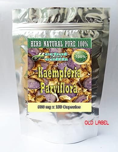 Kaempferia Parviflora-Black Ginger-Black Galangal-krachai Dum in Thai 500 Mg. 180 Caps.from Thailand