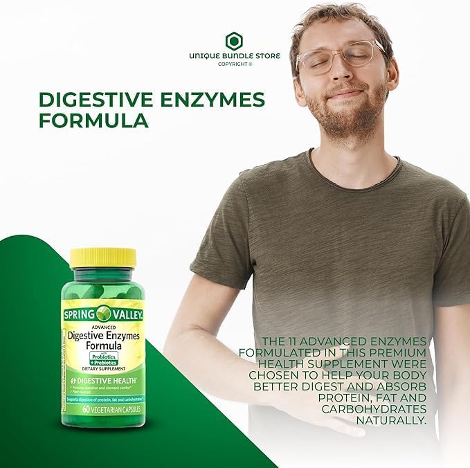 Spring Valley® Probiotic Multi-Enzyme Digestive Formula 200 ct (1) Collagen 30 Capsule