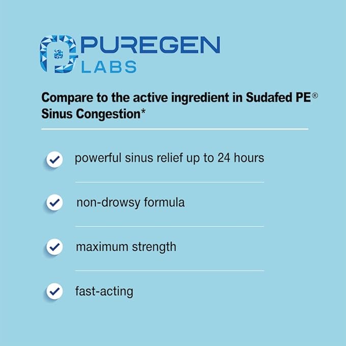 Puregen Labs Nasal Decongestant PE 100 Tablets 10 mg (1)