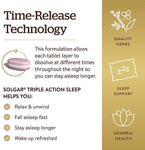 Solgar Triple Action Sleep, 90 Tri-Layer Tablets 90 Servings