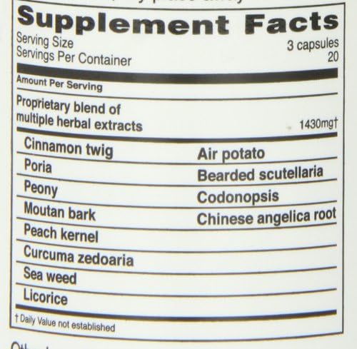 Ovary & Uterus Clean, 500 mg 60-Count Bottle