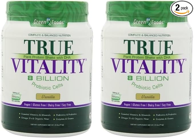 Green Foods True Vitality Plant Protein 25.2 Ounce 2)