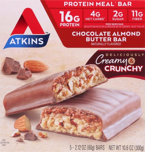 Atkins Chocolate Almond Butter Protein Meal 5 Count