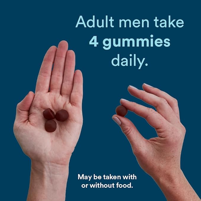 SmartyPants Multivitamin for Men, Organic Gummies: CoQ10, Methylfolate, 3 (ALA), D3, C, B12, B6, B6, Vitamin 120 Gummies (30 Day
