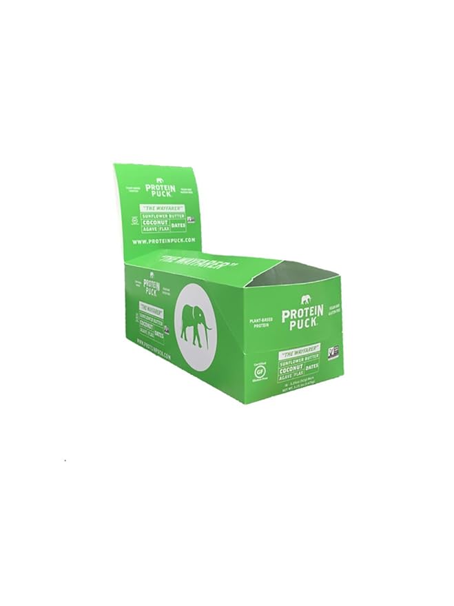 Protein Puck Plant Based Bars 13 grams 16 Count (1 Pack)