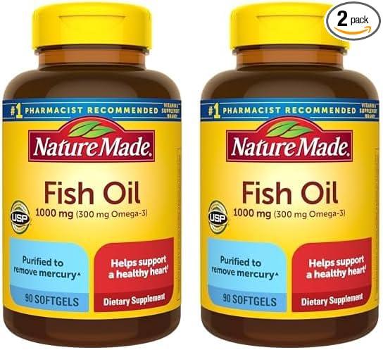 Nature Made Fish Oil 1000 mg 3 Fish 90 Softgels, 45 Day 2)
