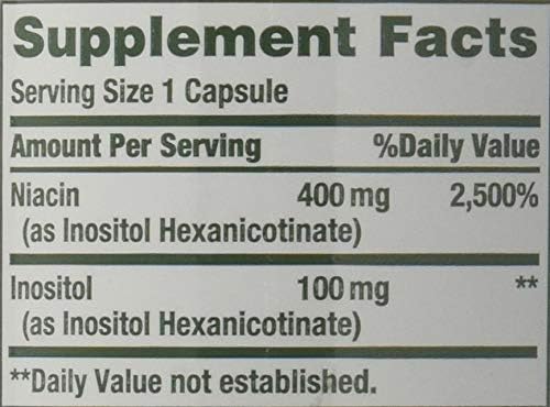 Nature's Bounty Flush Free Niacin 500 240 Capsules (2 X 120 Count