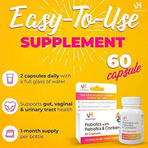 vH essentials Probiotics with Prebiotics and 60 Capsules