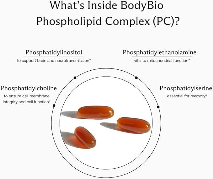 BodyBio Phosphatidylcholine 60 Softgels