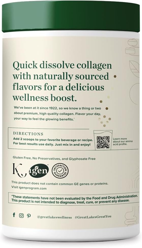 Great Lakes Wellness Collagen Peptides Powder 10 oz