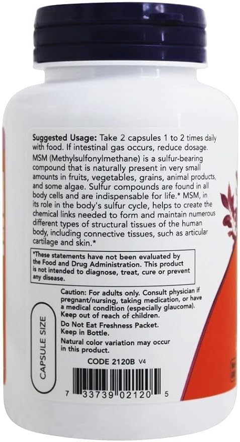 Now Foods, Msm 1000mg, 120 Capsules