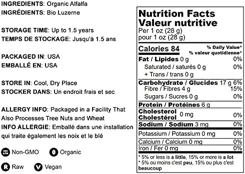 Food to Live Organic Alfalfa Powder, 12 Ounces