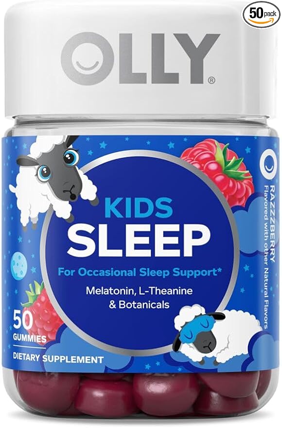 OLLY Kids Sleep Gummy, Melatonin, L-Theanine, 60 & 50 Count
