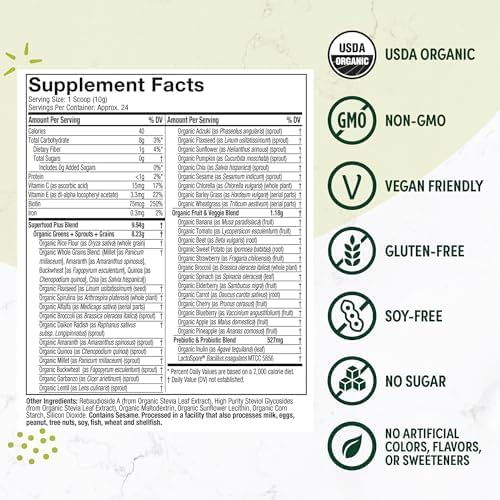 Purely Inspired Organic Green Powder Smoothie (24 Servings)