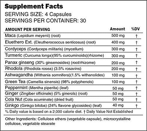 SR Stamina Natural Stress Support Supplement 120 Veg
