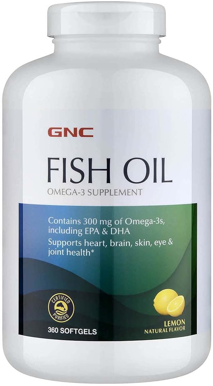 GNC Fish Oil Omega-3 Supplement 360 Count