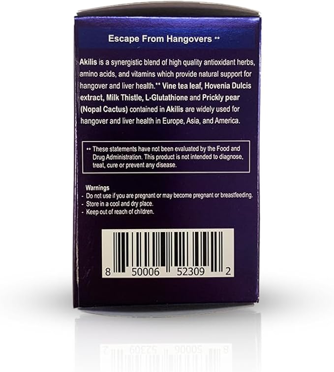 Akilis Antioxidant Liver Support Pills 100 (33 Doses), 16 Ingredients