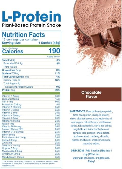 ProLon Longevity Plant Based Protein Powder 25g of 12 Packets