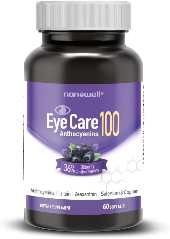 EyeCare Anthocyanins 100 60 Softgels 1 Bottle 2 Months (60 Count)