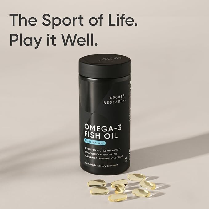 Sports Research Triple Strength Omega 3 1250 mg, 180 ct