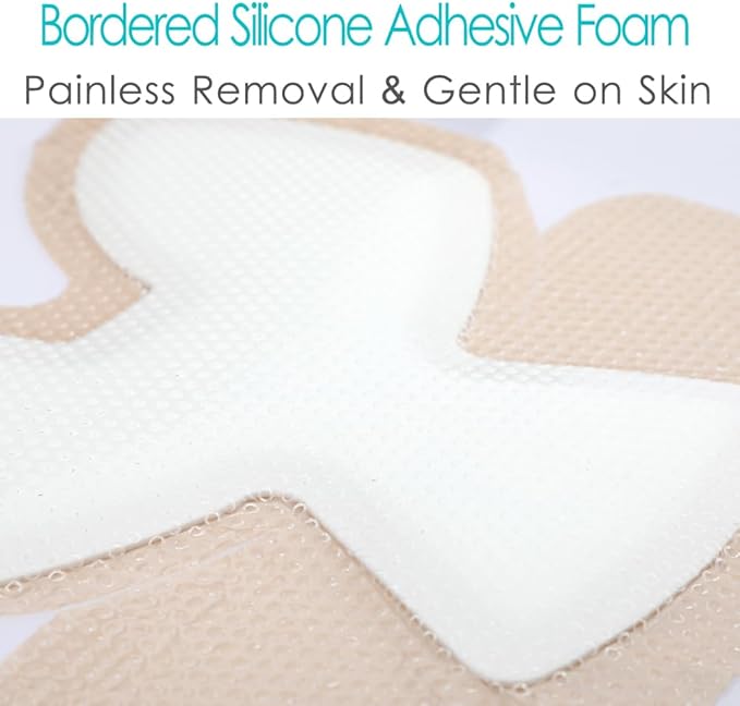 Heel Silicone Foam Dressing Heel Ulcer 8"x 8" 8" (Pack 1)