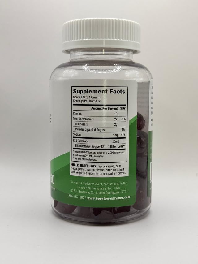 BioYummies - Chewable Gummies with ES1 Postbiotic for Digestion - Fruit Punch Flavored Gummy Chews, Digestive Supplement for Women and Men (60 Gummies)