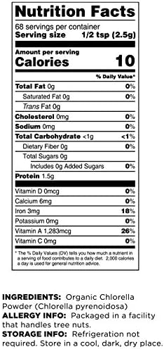 Terrasoul Superfoods Organic Chlorella Powder (Cracked Cell Walls) - 12 Oz (2 Pack)