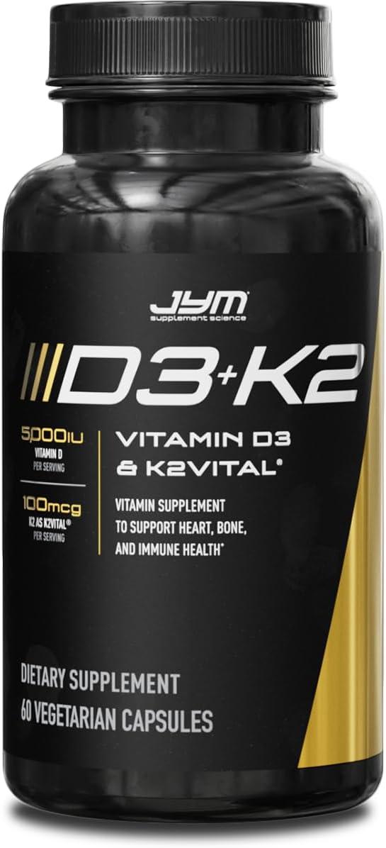 JYM Supplement Science Omega JYM Fish 2800mg, D3 D3 + K2 Vitamins,