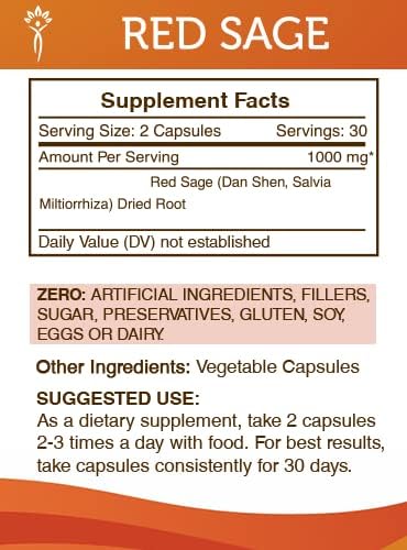 Secrets of the Tribe Red Sage 60 Capsules, 1000 mg, (60 Capsules)