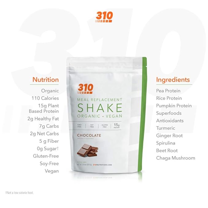 310 Nutrition - Vegan Organic Plant 0 Grams 28 Servings