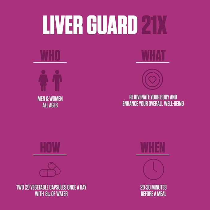 Liver Guard 21x #1 Rated 100% Natural 60 Capsules
