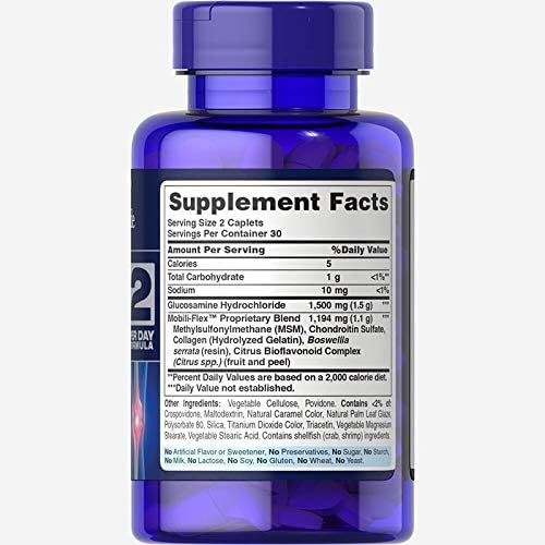 Puritan's Pride Triple Strength Glucosamine, Chondroitin 60 Count