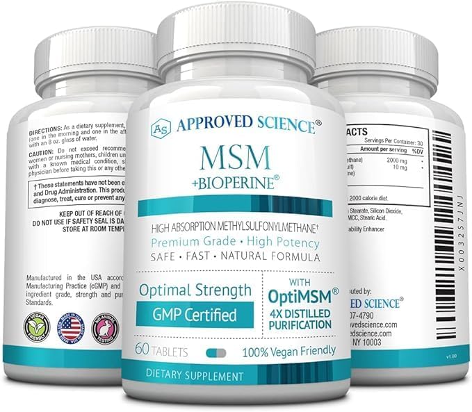 Approved Science MSM 2000 mg 60 Tablets