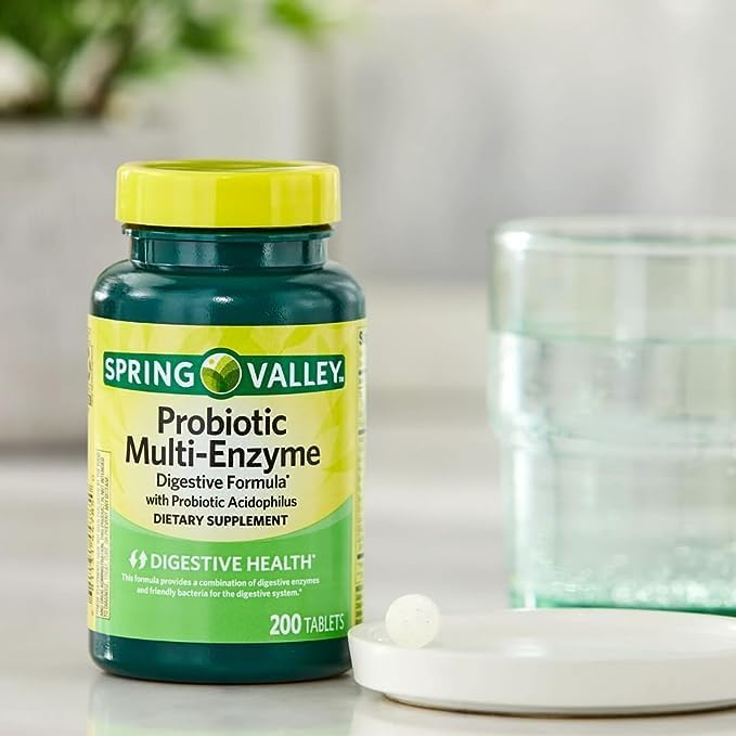Spring Valley® Probiotic Multi-Enzyme Digestive Formula 200 ct (1) Collagen 30 Capsule