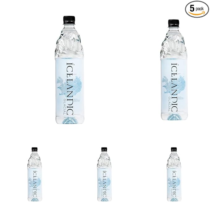 Icelandic Glacial Spring Water, 1 Liter (Pack of 5)